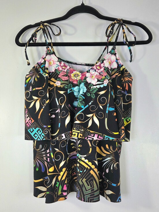 Johnny Was Other - JOHNNY WAS FLORAL PEACE TIE TANKINI TOP.